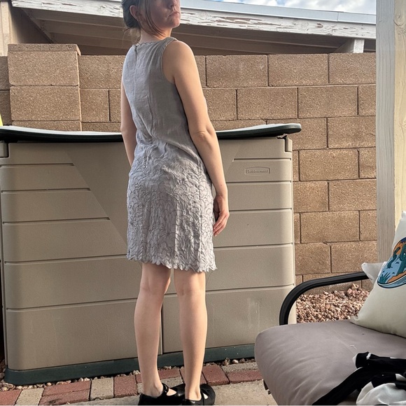 LOFT Gray Textured Mini Dress - Picture 2 of 8